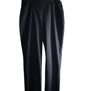 Women’s JM Collection, Large, Deep Black, Off Gray, Slim Leg, Rivet Pant